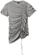 【プランク プロジェクト/PRANK PROJECT】のドロストシャーリングTシャツ / Drost Shirring Tee 人気、トレンドファッション・服の通販 founy(ファニー) ファッション Fashion レディースファッション Fashion for Women トップス・カットソー Cut & Sew Tops シャツ・ブラウス・オフィスカジュアル Elegant Blouses & Button-Ups ロングTシャツ・Tシャツ Longline T-Shirts & Tees カットソー・ベーシックTシャツ Cut-and-Sewn Tops / Stretch Tees & Basics カットソー Cut and Sewn Top シャーリング Shirring, Ruched ショート Short, Short Length スリーブ Sleeve, Long Sleeve / Short Sleeve thumbnail GRY(グレー)|ID: prp329100004468846 ipo3291000000032788069