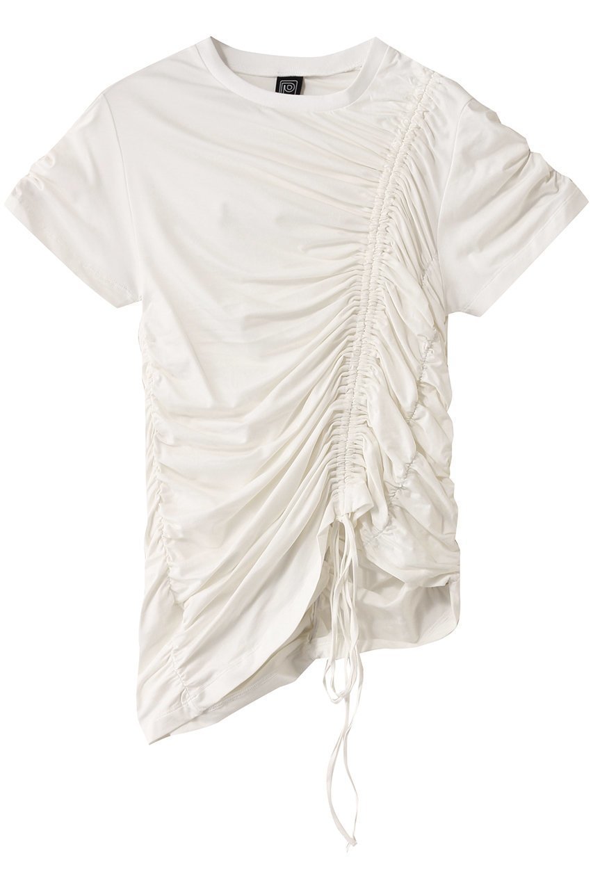 【プランク プロジェクト/PRANK PROJECT】のドロストシャーリングTシャツ / Drost Shirring Tee インテリア・キッズ・メンズ・レディースファッション・服の通販 founy(ファニー) 　ファッション　Fashion　レディースファッション　Fashion for Women　トップス・カットソー　Cut & Sew Tops　シャツ・ブラウス・オフィスカジュアル　Elegant Blouses & Button-Ups　ロングTシャツ・Tシャツ　Longline T-Shirts & Tees　カットソー・ベーシックTシャツ　Cut-and-Sewn Tops / Stretch Tees & Basics　カットソー　Cut and Sewn Top　シャーリング　Shirring, Ruched　ショート　Short, Short Length　スリーブ　Sleeve, Long Sleeve / Short Sleeve　WHT(ホワイト)|ID: prp329100004468846 ipo3291000000032788073