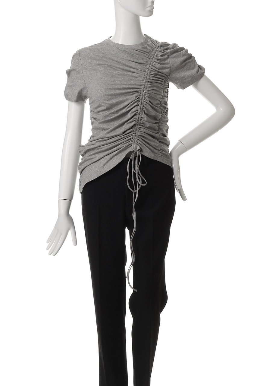 【プランク プロジェクト/PRANK PROJECT】のドロストシャーリングTシャツ / Drost Shirring Tee 人気、トレンドファッション・服の通販 founy(ファニー) 　ファッション　Fashion　レディースファッション　Fashion for Women　トップス・カットソー　Cut & Sew Tops　シャツ・ブラウス・オフィスカジュアル　Elegant Blouses & Button-Ups　ロングTシャツ・Tシャツ　Longline T-Shirts & Tees　カットソー・ベーシックTシャツ　Cut-and-Sewn Tops / Stretch Tees & Basics　カットソー　Cut and Sewn Top　シャーリング　Shirring, Ruched　ショート　Short, Short Length　スリーブ　Sleeve, Long Sleeve / Short Sleeve　other-2|ID: prp329100004468846 ipo3291000000032788078