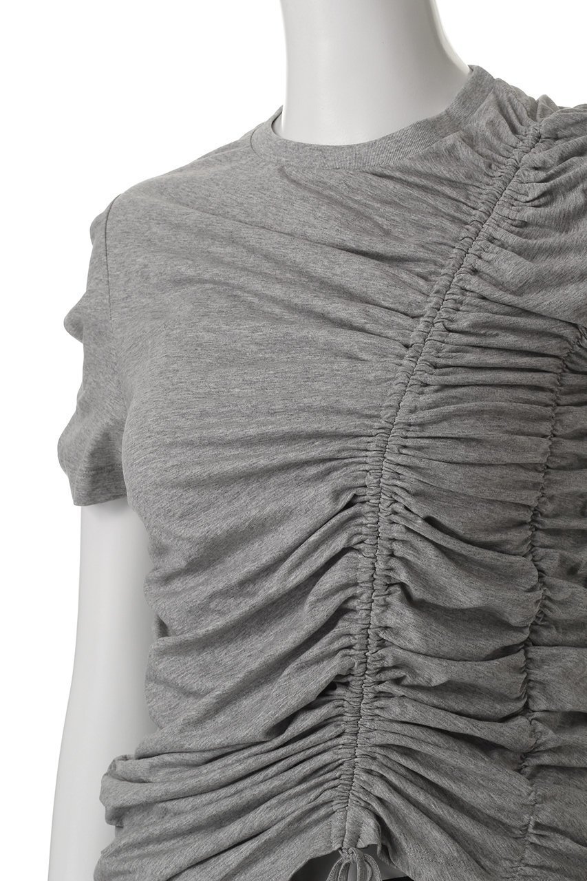【プランク プロジェクト/PRANK PROJECT】のドロストシャーリングTシャツ / Drost Shirring Tee 人気、トレンドファッション・服の通販 founy(ファニー) 　ファッション　Fashion　レディースファッション　Fashion for Women　トップス・カットソー　Cut & Sew Tops　シャツ・ブラウス・オフィスカジュアル　Elegant Blouses & Button-Ups　ロングTシャツ・Tシャツ　Longline T-Shirts & Tees　カットソー・ベーシックTシャツ　Cut-and-Sewn Tops / Stretch Tees & Basics　カットソー　Cut and Sewn Top　シャーリング　Shirring, Ruched　ショート　Short, Short Length　スリーブ　Sleeve, Long Sleeve / Short Sleeve　other-5|ID: prp329100004468846 ipo3291000000032788084