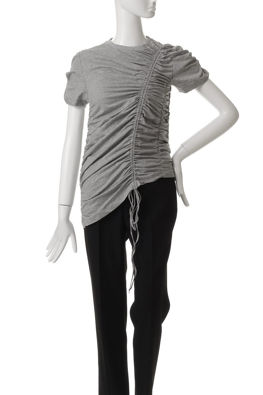 【プランク プロジェクト/PRANK PROJECT】のドロストシャーリングTシャツ / Drost Shirring Tee 人気、トレンドファッション・服の通販 founy(ファニー) 　ファッション　Fashion　レディースファッション　Fashion for Women　トップス・カットソー　Cut & Sew Tops　シャツ・ブラウス・オフィスカジュアル　Elegant Blouses & Button-Ups　ロングTシャツ・Tシャツ　Longline T-Shirts & Tees　カットソー・ベーシックTシャツ　Cut-and-Sewn Tops / Stretch Tees & Basics　カットソー　Cut and Sewn Top　シャーリング　Shirring, Ruched　ショート　Short, Short Length　スリーブ　Sleeve, Long Sleeve / Short Sleeve　other-6|ID: prp329100004468846 ipo3291000000032788086