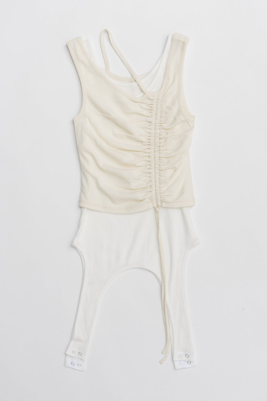 【プランク プロジェクト/PRANK PROJECT】の2ネックレイヤードタンク / 2 Neck Layered Tank インテリア・キッズ・メンズ・レディースファッション・服の通販 founy(ファニー) 　ファッション　Fashion　レディースファッション　WOMEN　トップス・カットソー　Tops/Tshirt　キャミソール / ノースリーブ　No Sleeves　シャツ/ブラウス　Shirts/Blouses　ロング / Tシャツ　T-Shirts　カットソー　Cut and Sewn　インナー　Inner　エアリー　Airy　カットソー　Cut And Sew　キャミソール　Camisole　タンク　Tank　テレコ　Tereko　再入荷　Restock/Back In Stock/Re Arrival　IVR(アイボリー)|ID: prp329100004468851 ipo3291000000031367697