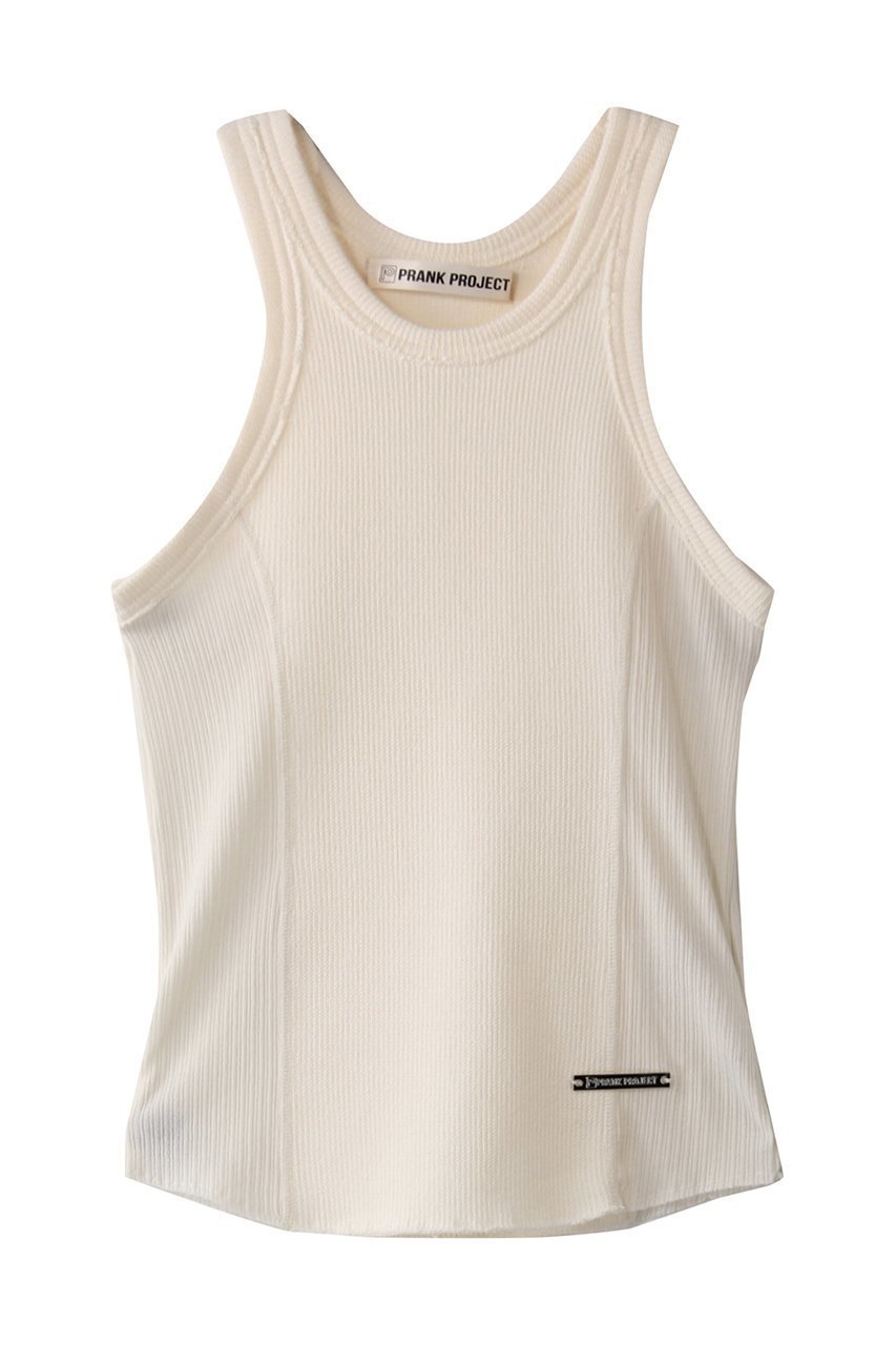 【プランク プロジェクト/PRANK PROJECT】のサイドシアーダブルフェイスタンク / Side Sheer Double Face Tank インテリア・キッズ・メンズ・レディースファッション・服の通販 founy(ファニー) 　ファッション　Fashion　レディースファッション　Fashion for Women　トップス・カットソー　Cut & Sew Tops　キャミソール&ノースリーブ　Camisoles & Sleeveless Tops　シャツ・ブラウス・オフィスカジュアル　Elegant Blouses & Button-Ups　ロングTシャツ・Tシャツ　Longline T-Shirts & Tees　カットソー・ベーシックTシャツ　Cut-and-Sewn Tops / Stretch Tees & Basics　おすすめ　Recommended / Our Picks　インナー　Innerwear　カットソー　Cut and Sewn Top　キャミソール　Camisole, Spaghetti Strap Top　シアー　Sheer, See-Through　タンク　Tank Top, Sleeveless Top　ダブル　Double, Double-Breasted　フェイス　Face, Facial Design　ミックス　Mix, Mixed Style　再入荷　Restock / Back in Stock　WHT(ホワイト)|ID: prp329100004468855 ipo3291000000032769132