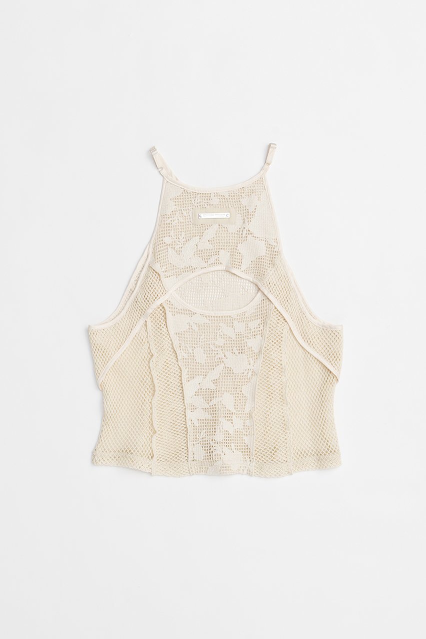 【プランク プロジェクト/PRANK PROJECT】のエンブロイダリーメッシュタンク / Embroidery Mesh Tank インテリア・キッズ・メンズ・レディースファッション・服の通販 founy(ファニー) 　ファッション　Fashion　レディースファッション　WOMEN　トップス・カットソー　Tops/Tshirt　キャミソール / ノースリーブ　No Sleeves　シャツ/ブラウス　Shirts/Blouses　ロング / Tシャツ　T-Shirts　カットソー　Cut and Sewn　おすすめ　Recommend　キャミソール　Camisole　サテン　Satin　ストレート　Straight　タンク　Tank　パイピング　Piping　メッシュ　Mesh　再入荷　Restock/Back In Stock/Re Arrival　夏　Summer　IVR(アイボリー)|ID: prp329100004468856 ipo3291000000031367794