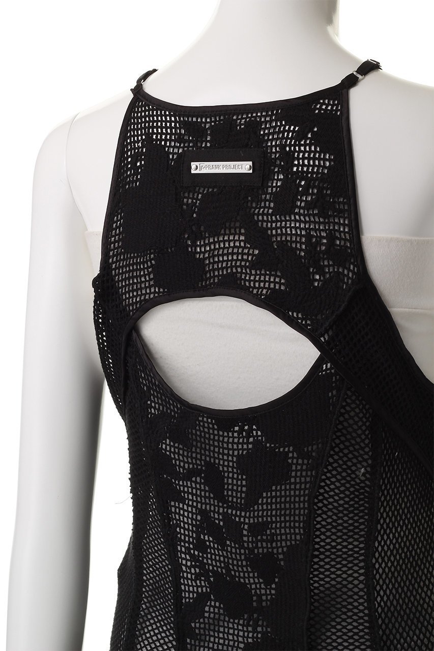 【プランク プロジェクト/PRANK PROJECT】のエンブロイダリーメッシュタンク / Embroidery Mesh Tank 人気、トレンドファッション・服の通販 founy(ファニー) 　ファッション　Fashion　レディースファッション　WOMEN　トップス・カットソー　Tops/Tshirt　キャミソール / ノースリーブ　No Sleeves　シャツ/ブラウス　Shirts/Blouses　ロング / Tシャツ　T-Shirts　カットソー　Cut and Sewn　おすすめ　Recommend　キャミソール　Camisole　サテン　Satin　ストレート　Straight　タンク　Tank　パイピング　Piping　メッシュ　Mesh　再入荷　Restock/Back In Stock/Re Arrival　夏　Summer　other-5|ID: prp329100004468856 ipo3291000000032000472