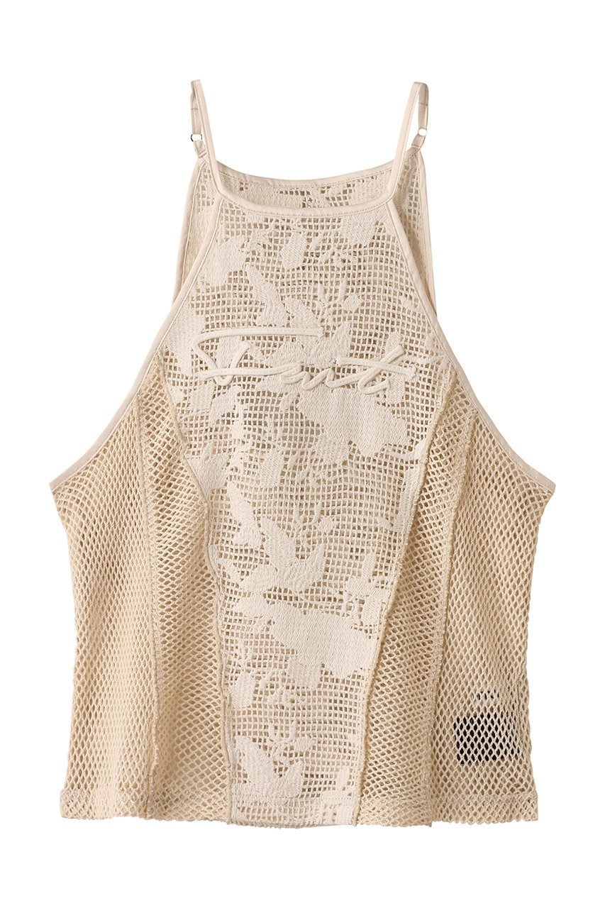 【プランク プロジェクト/PRANK PROJECT】のエンブロイダリーメッシュタンク / Embroidery Mesh Tank インテリア・キッズ・メンズ・レディースファッション・服の通販 founy(ファニー) 　ファッション　Fashion　レディースファッション　Fashion for Women　トップス・カットソー　Cut & Sew Tops　キャミソール&ノースリーブ　Camisoles & Sleeveless Tops　シャツ・ブラウス・オフィスカジュアル　Elegant Blouses & Button-Ups　ロングTシャツ・Tシャツ　Longline T-Shirts & Tees　カットソー・ベーシックTシャツ　Cut-and-Sewn Tops / Stretch Tees & Basics　おすすめ　Recommended / Our Picks　キャミソール　Camisole, Spaghetti Strap Top　サテン　Satin, Glossy Fabric　ストレート　Straight, Straight Cut　タンク　Tank Top, Sleeveless Top　パイピング　Piping, Trim Design　メッシュ　Mesh, Net Fabric　夏　Summer　IVR(アイボリー)|ID: prp329100004468856 ipo3291000000032842207