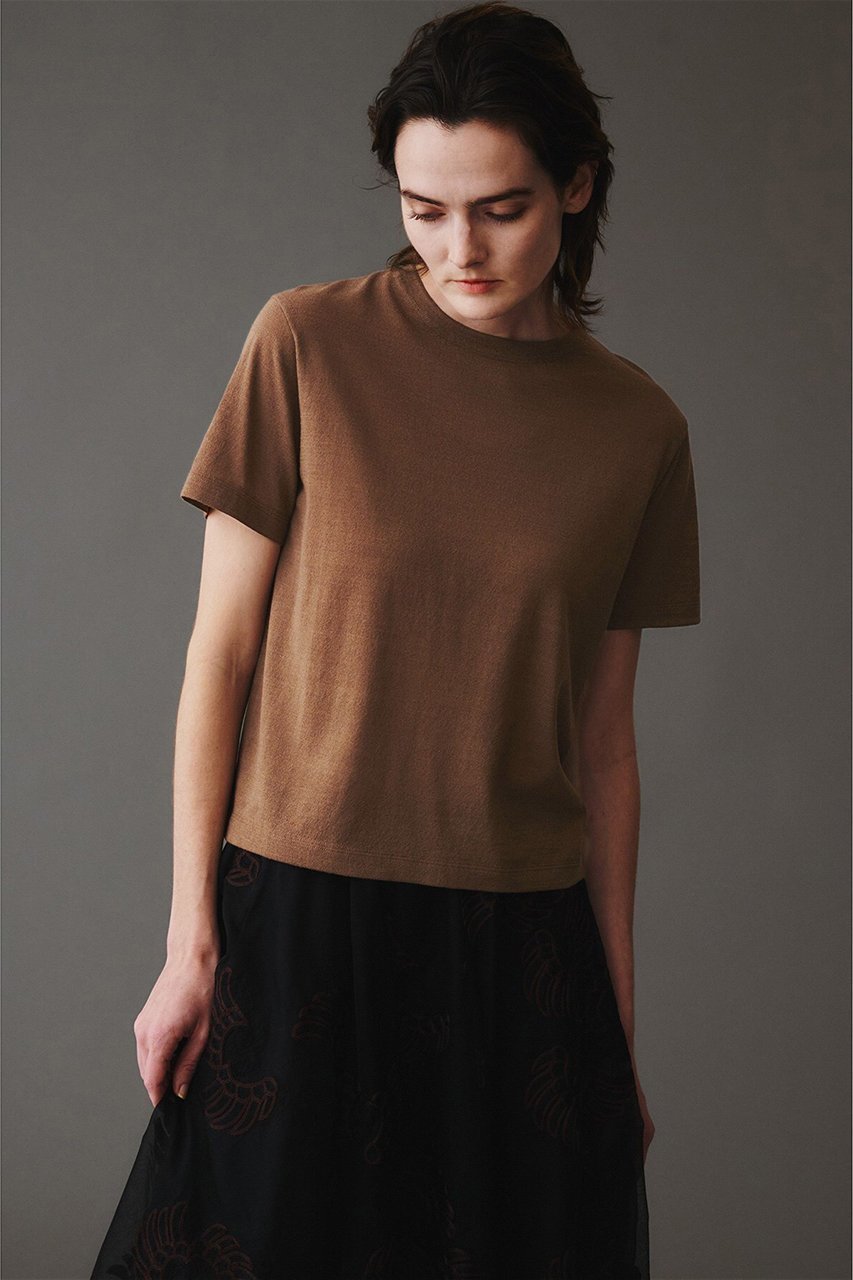 【オブリオ/AUBRIOT】のイタリアンウール Tシャツ 人気、トレンドファッション・服の通販 founy(ファニー) 　ファッション　Fashion　レディースファッション　Fashion for Women　トップス・カットソー　Cut & Sew Tops　ニット　Knit Tops & Sweaters　シャツ・ブラウス・オフィスカジュアル　Elegant Blouses & Button-Ups　ロングTシャツ・Tシャツ　Longline T-Shirts & Tees　カジュアルプルオーバー・ニットトップス　Pullovers & Knit Tops / Casual Pullovers　シンプル　Simple, Minimal　スタンダード　Standard, Basic　ベーシック　Basic, Essential　リラックス　Relax, Relaxed Fit　半袖　Short Sleeve, Half Sleeve　other-6|ID: prp329100004468857 ipo3291000000032931084