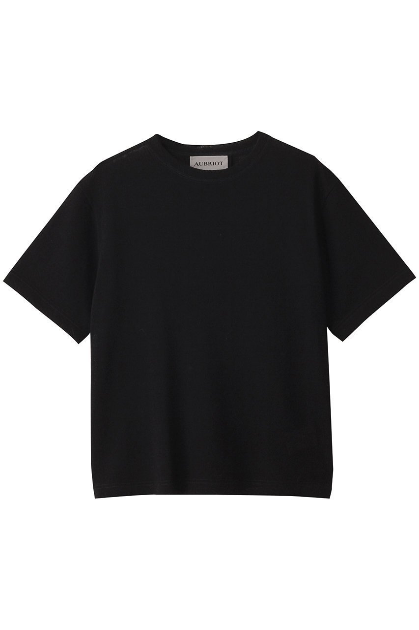 【オブリオ/AUBRIOT】のイタリアンウール Tシャツ インテリア・キッズ・メンズ・レディースファッション・服の通販 founy(ファニー) 　ファッション　Fashion　レディースファッション　Fashion for Women　トップス・カットソー　Cut & Sew Tops　ニット　Knit Tops & Sweaters　シャツ・ブラウス・オフィスカジュアル　Elegant Blouses & Button-Ups　ロングTシャツ・Tシャツ　Longline T-Shirts & Tees　カジュアルプルオーバー・ニットトップス　Pullovers & Knit Tops / Casual Pullovers　シンプル　Simple, Minimal　スタンダード　Standard, Basic　ベーシック　Basic, Essential　リラックス　Relax, Relaxed Fit　半袖　Short Sleeve, Half Sleeve　ブラック|ID: prp329100004468857 ipo3291000000036062399
