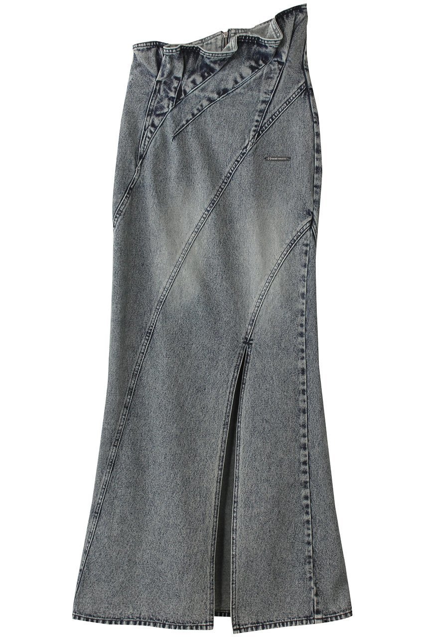 【プランク プロジェクト/PRANK PROJECT】のスカルプテッドデニムマキシスカート / Sculpted Denim Maxi Skirt インテリア・キッズ・メンズ・レディースファッション・服の通販 founy(ファニー) 　ファッション　Fashion　レディースファッション　Fashion for Women　スカート　Skirts　ロングスカート　Long Skirts / Maxi & Midi Skirts　おすすめ　Recommended / Our Picks　パターン　Pattern, Design Print　ビンテージ　Vintage, Retro Style　フォルム　Silhouette, Form　ランダム　Random, Irregular　ロング　Long, Long-Length　再入荷　Restock / Back in Stock　BLU(ブルー)|ID: prp329100004468859 ipo3291000000032769120