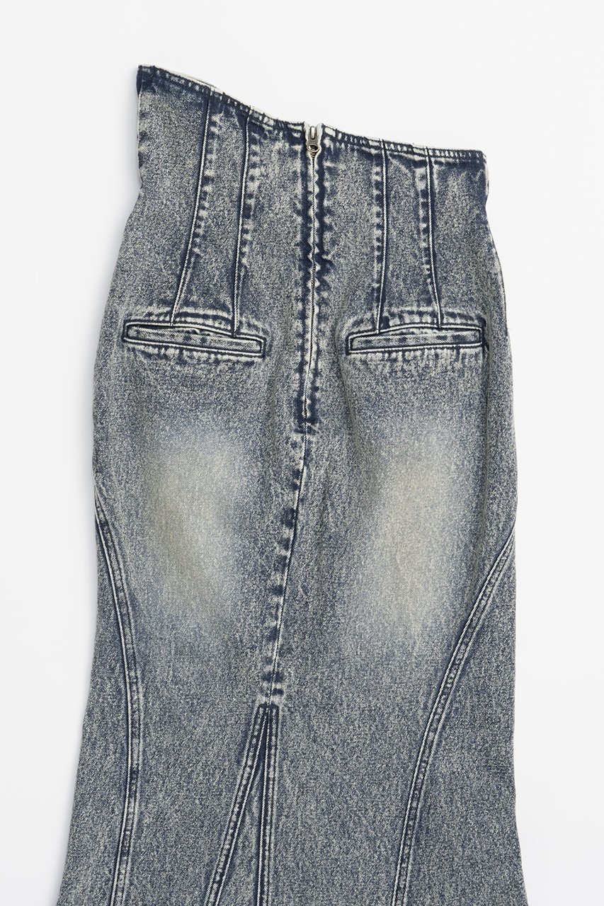 【プランク プロジェクト/PRANK PROJECT】のスカルプテッドデニムマキシスカート / Sculpted Denim Maxi Skirt 人気、トレンドファッション・服の通販 founy(ファニー) 　ファッション　Fashion　レディースファッション　Fashion for Women　スカート　Skirts　ロングスカート　Long Skirts / Maxi & Midi Skirts　おすすめ　Recommended / Our Picks　パターン　Pattern, Design Print　ビンテージ　Vintage, Retro Style　フォルム　Silhouette, Form　ランダム　Random, Irregular　ロング　Long, Long-Length　再入荷　Restock / Back in Stock　other-8|ID: prp329100004468859 ipo3291000000032769127