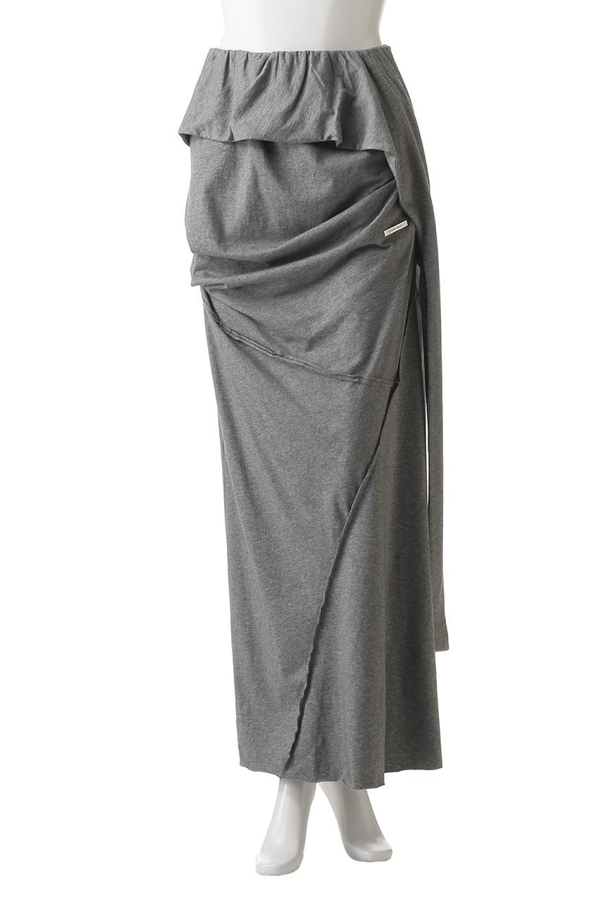 【プランク プロジェクト/PRANK PROJECT】のレイヤードアシメドレープスカート / Layered Asymmetrical Draped Skirt 人気、トレンドファッション・服の通販 founy(ファニー) 　ファッション　Fashion　レディースファッション　Fashion for Women　スカート　Skirts　ロングスカート　Long Skirts / Maxi & Midi Skirts　アシンメトリー　Asymmetrical Style　ウォッシュ　Washed Finish　テレコ　Ribbed, Rib Stitch　ビンテージ　Vintage, Retro Style　ラップ　Wrap, Wrap Design　ロング　Long, Long-Length　ワンポイント　One Point, Statement Accent　other-2|ID: prp329100004468860 ipo3291000000032810335