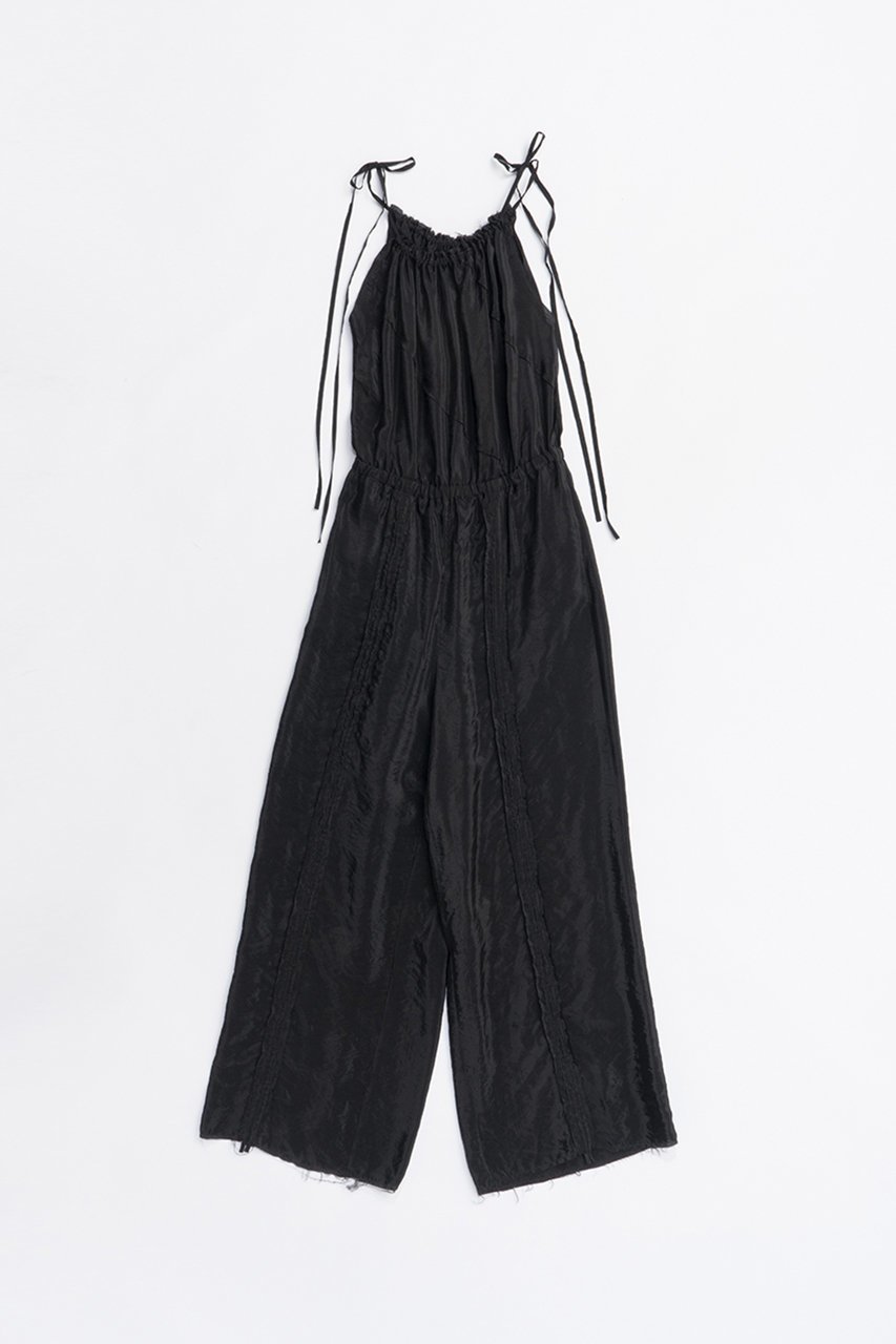 【プランク プロジェクト/PRANK PROJECT】の2WAYジャンプスーツ / 2-way Jumpsuit インテリア・キッズ・メンズ・レディースファッション・服の通販 founy(ファニー) 　ファッション　Fashion　レディースファッション　Fashion for Women　パンツ　Pants & Trousers　キャミソール　Camisole, Spaghetti Strap Top　サテン　Satin, Glossy Fabric　スーツ　Suit, Formalwear　ドローストリング　Drawstring, Pull Cord　リラックス　Relax, Relaxed Fit　夏　Summer　BLK(ブラック)|ID: prp329100004468865 ipo3291000000032790260