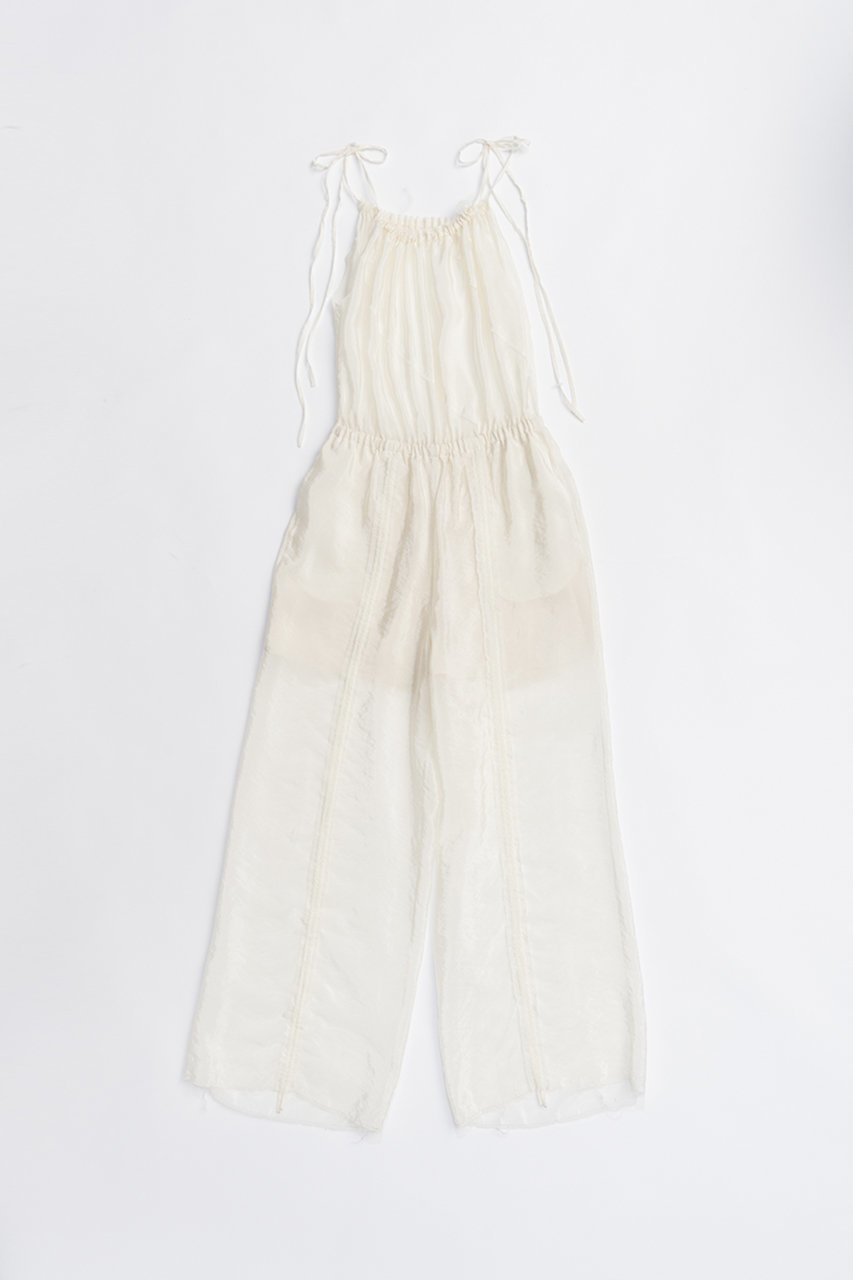 【プランク プロジェクト/PRANK PROJECT】の2WAYジャンプスーツ / 2-way Jumpsuit インテリア・キッズ・メンズ・レディースファッション・服の通販 founy(ファニー) 　ファッション　Fashion　レディースファッション　Fashion for Women　パンツ　Pants & Trousers　キャミソール　Camisole, Spaghetti Strap Top　サテン　Satin, Glossy Fabric　スーツ　Suit, Formalwear　ドローストリング　Drawstring, Pull Cord　リラックス　Relax, Relaxed Fit　夏　Summer　IVR(アイボリー)|ID: prp329100004468865 ipo3291000000034423024