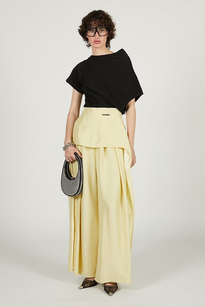 【プランク プロジェクト/PRANK PROJECT】のレイヤードサテンボリュームパンツ / Layered Satin Volume Pants 人気、トレンドファッション・服の通販 founy(ファニー) 　ファッション　Fashion　レディースファッション　Fashion for Women　パンツ　Pants & Trousers　おすすめ　Recommended / Our Picks　サテン　Satin, Glossy Fabric　セットアップ　Set-Up, Coordinated Outfit　タンク　Tank Top, Sleeveless Top　ツイル　Twist, Twisted Detail　フロント　Front, Front Design　ミニスカート　Mini Skirt, Short Skirt　other-7|ID: prp329100004468870 ipo3291000000035766816