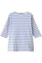 【オブラダ/Oblada】のANY ボーダーTシャツ 人気、トレンドファッション・服の通販 founy(ファニー) ファッション Fashion レディースファッション Fashion for Women トップス・カットソー Cut & Sew Tops シャツ・ブラウス・オフィスカジュアル Elegant Blouses & Button-Ups ロングTシャツ・Tシャツ Longline T-Shirts & Tees カットソー・ベーシックTシャツ Cut-and-Sewn Tops / Stretch Tees & Basics ショート Short, Short Length スリーブ Sleeve, Long Sleeve / Short Sleeve ボーダー Border, Stripe エレガント 上品 Elegant thumbnail ライトブルー|ID: prp329100004468875 ipo3291000000032854956