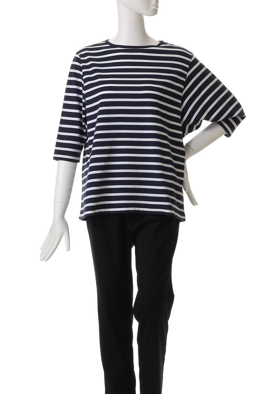【オブラダ/Oblada】のANY ボーダーTシャツ 人気、トレンドファッション・服の通販 founy(ファニー) 　ファッション　Fashion　レディースファッション　Fashion for Women　トップス・カットソー　Cut & Sew Tops　シャツ・ブラウス・オフィスカジュアル　Elegant Blouses & Button-Ups　ロングTシャツ・Tシャツ　Longline T-Shirts & Tees　カットソー・ベーシックTシャツ　Cut-and-Sewn Tops / Stretch Tees & Basics　ショート　Short, Short Length　スリーブ　Sleeve, Long Sleeve / Short Sleeve　ボーダー　Border, Stripe　エレガント 上品　Elegant　other-2|ID: prp329100004468875 ipo3291000000032854966