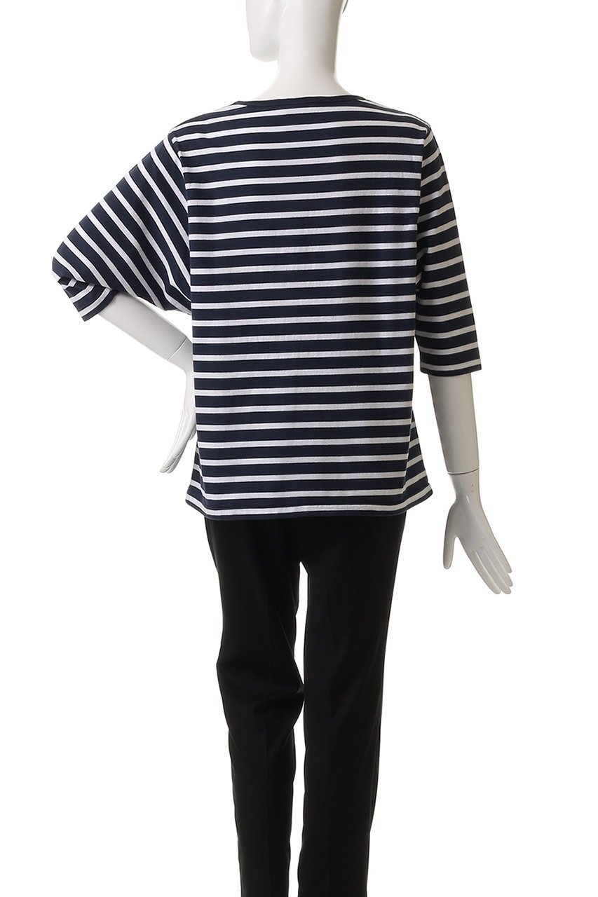 【オブラダ/Oblada】のANY ボーダーTシャツ 人気、トレンドファッション・服の通販 founy(ファニー) 　ファッション　Fashion　レディースファッション　Fashion for Women　トップス・カットソー　Cut & Sew Tops　シャツ・ブラウス・オフィスカジュアル　Elegant Blouses & Button-Ups　ロングTシャツ・Tシャツ　Longline T-Shirts & Tees　カットソー・ベーシックTシャツ　Cut-and-Sewn Tops / Stretch Tees & Basics　ショート　Short, Short Length　スリーブ　Sleeve, Long Sleeve / Short Sleeve　ボーダー　Border, Stripe　エレガント 上品　Elegant　other-4|ID: prp329100004468875 ipo3291000000032854975