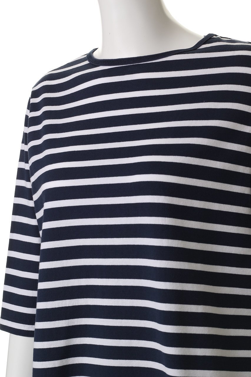 【オブラダ/Oblada】のANY ボーダーTシャツ 人気、トレンドファッション・服の通販 founy(ファニー) 　ファッション　Fashion　レディースファッション　Fashion for Women　トップス・カットソー　Cut & Sew Tops　シャツ・ブラウス・オフィスカジュアル　Elegant Blouses & Button-Ups　ロングTシャツ・Tシャツ　Longline T-Shirts & Tees　カットソー・ベーシックTシャツ　Cut-and-Sewn Tops / Stretch Tees & Basics　ショート　Short, Short Length　スリーブ　Sleeve, Long Sleeve / Short Sleeve　ボーダー　Border, Stripe　エレガント 上品　Elegant　other-5|ID: prp329100004468875 ipo3291000000032854981