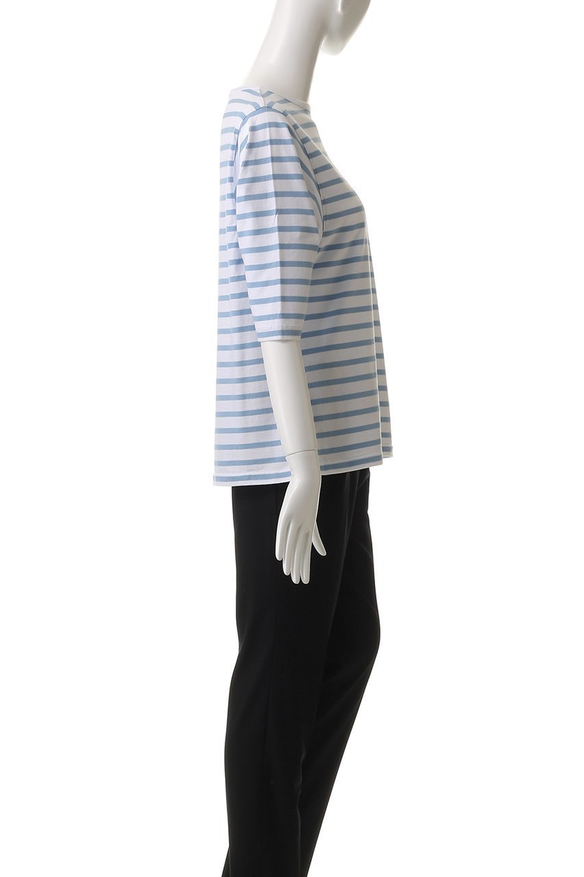 【オブラダ/Oblada】のANY ボーダーTシャツ 人気、トレンドファッション・服の通販 founy(ファニー) 　ファッション　Fashion　レディースファッション　Fashion for Women　トップス・カットソー　Cut & Sew Tops　シャツ・ブラウス・オフィスカジュアル　Elegant Blouses & Button-Ups　ロングTシャツ・Tシャツ　Longline T-Shirts & Tees　カットソー・ベーシックTシャツ　Cut-and-Sewn Tops / Stretch Tees & Basics　ショート　Short, Short Length　スリーブ　Sleeve, Long Sleeve / Short Sleeve　ボーダー　Border, Stripe　エレガント 上品　Elegant　other-3|ID: prp329100004468875 ipo3291000000035362799