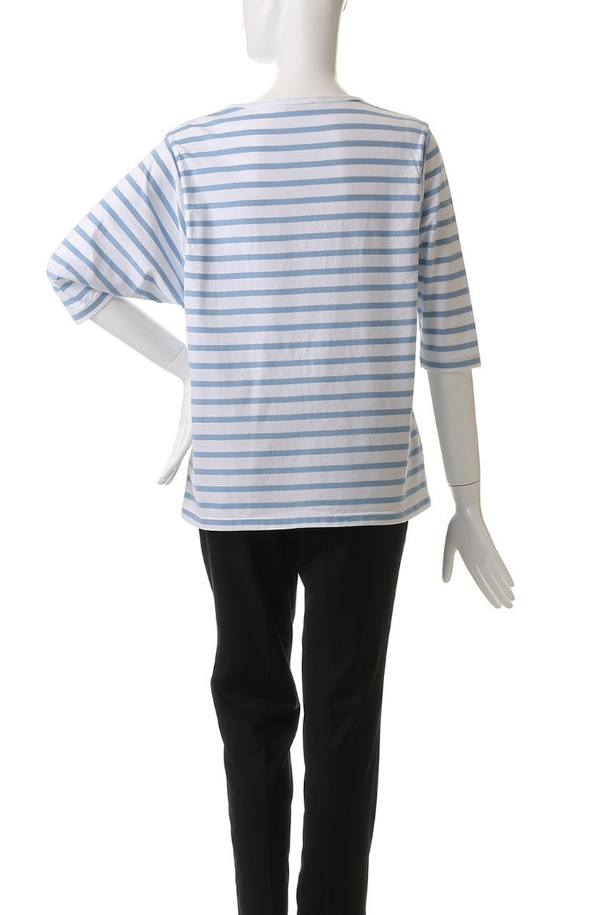 【オブラダ/Oblada】のANY ボーダーTシャツ 人気、トレンドファッション・服の通販 founy(ファニー) 　ファッション　Fashion　レディースファッション　Fashion for Women　トップス・カットソー　Cut & Sew Tops　シャツ・ブラウス・オフィスカジュアル　Elegant Blouses & Button-Ups　ロングTシャツ・Tシャツ　Longline T-Shirts & Tees　カットソー・ベーシックTシャツ　Cut-and-Sewn Tops / Stretch Tees & Basics　ショート　Short, Short Length　スリーブ　Sleeve, Long Sleeve / Short Sleeve　ボーダー　Border, Stripe　エレガント 上品　Elegant　other-4|ID: prp329100004468875 ipo3291000000035362800