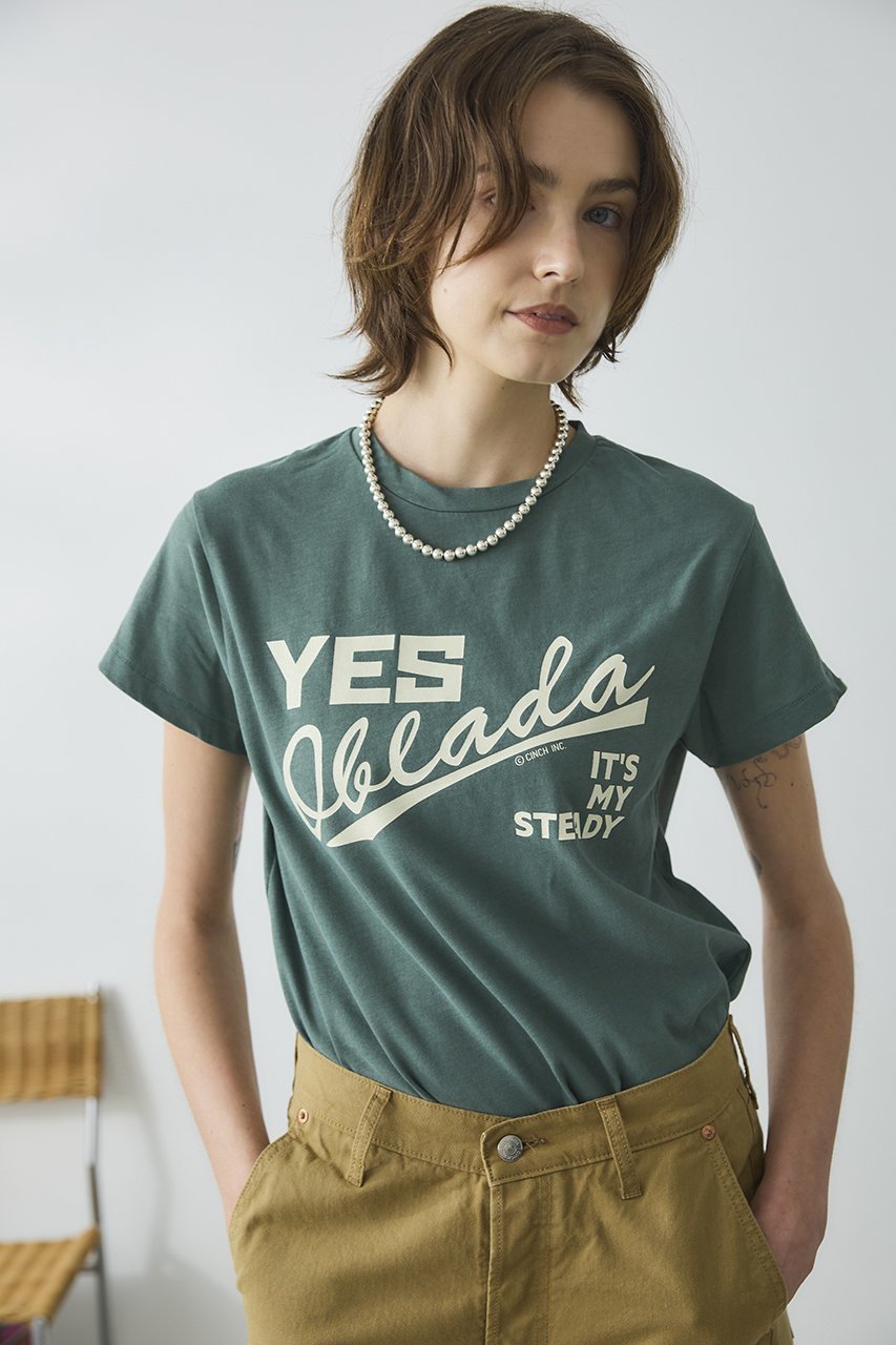 【オブラダ/Oblada】のYES OBLADA ロゴTシャツ 人気、トレンドファッション・服の通販 founy(ファニー) 　ファッション　Fashion　レディースファッション　Fashion for Women　トップス・カットソー　Cut & Sew Tops　シャツ・ブラウス・オフィスカジュアル　Elegant Blouses & Button-Ups　ロングTシャツ・Tシャツ　Longline T-Shirts & Tees　カットソー・ベーシックTシャツ　Cut-and-Sewn Tops / Stretch Tees & Basics　コンパクト　Compact, Small Size　ショート　Short, Short Length　シンプル　Simple, Minimal　スリーブ　Sleeve, Long Sleeve / Short Sleeve　ワイド　Wide, Wide Fit　人気　Popular, Best Seller　other-6|ID: prp329100004468879 ipo3291000000032855039