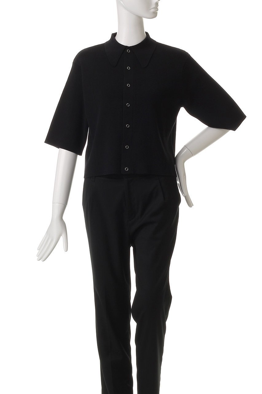 【オブラダ/Oblada】のハーフスリーブ ポロニット 人気、トレンドファッション・服の通販 founy(ファニー) ファッション Fashion レディースファッション Fashion for Women トップス・カットソー Cut & Sew Tops ニット Knit Tops & Sweaters カジュアルプルオーバー・ニットトップス Pullovers & Knit Tops / Casual Pullovers コンパクト Compact, Small Size スリーブ Sleeve, Long Sleeve / Short Sleeve デニム Denim, Jeans Material ハーフ Half, Half-Length バランス Balance, Style Balance ボトム Bottoms, Lower Wear エレガント 上品 Elegant other-2|ID: prp329100004468880 ipo3291000000035962115