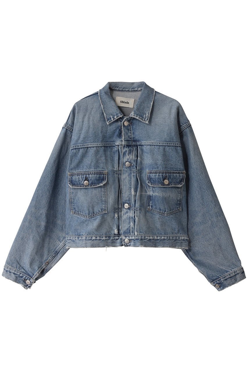【オブラダ/Oblada】の1952 ビンテージ インテリア・キッズ・メンズ・レディースファッション・服の通販 founy(ファニー) 　ファッション　Fashion　レディースファッション　Fashion for Women　アウター　Coat / Outerwear Collection　レディースジャケット・軽アウター　Jackets　ブルゾンジャケット・スポーティアウター　Blouson Jackets　ショート　Short, Short Length　ジャケット　Jacket, Outerwear　デニム　Denim, Jeans Material　バランス　Balance, Style Balance　ビンテージ　Vintage, Retro Style　ブルゾン　Blouson, Bomber Jacket　ポケット　Pocket, Pocket Detail　ヴィンテージ　Vintage Style　ライトブルー|ID: prp329100004468881 ipo3291000000032955459