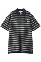 【メゾン キツネ/MAISON KITSUNE / MEN】の【MEN】PROFILE FOX PATCH TRI COLOR ストライプポロ インクブルー|ID:prp329100004468882