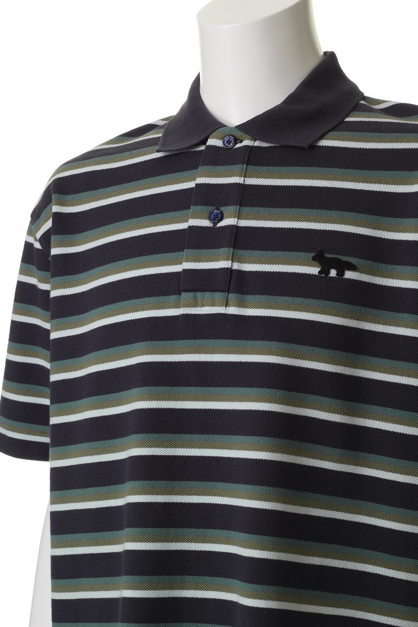 【メゾン キツネ/MAISON KITSUNE / MEN】の【MEN】PROFILE FOX PATCH TRI COLOR ストライプポロ 人気、トレンドファッション・服の通販 founy(ファニー) 　ファッション　Fashion　メンズファッション　Fashion for Men　クラシック　Classic, Timeless Style　ジャケット　Jacket, Outerwear　ストライプ　Stripe, Striped Pattern　パッチ　Patch, Appliqué　フォックス　Fox, Fox Fur　ボーダー　Border, Stripe　ポロシャツ　Polo Shirt, Collared Tee　リラックス　Relax, Relaxed Fit　定番　Standard, Basic Item　other-5|ID: prp329100004468882 ipo3291000000032843057