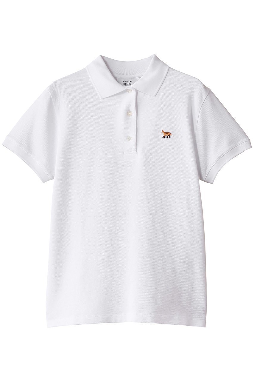 【メゾン キツネ/MAISON KITSUNE】のBABY FOX PATCH レギュラーポロ インテリア・キッズ・メンズ・レディースファッション・服の通販 founy(ファニー) 　ファッション　Fashion　レディースファッション　Fashion for Women　トップス・カットソー　Cut & Sew Tops　シャツ・ブラウス・オフィスカジュアル　Elegant Blouses & Button-Ups　ポロシャツ・きれいめカジュアル　Smart-Casual Polo Tops　スポーティ　Sporty, Casual Athletic　スラックス　Slacks, Dress Pants　デニム　Denim, Jeans Material　パッチ　Patch, Appliqué　フィット　Fit, Slim Fit　ボトム　Bottoms, Lower Wear　ポロシャツ　Polo Shirt, Collared Tee　レギュラー　Regular, Standard Fit　エレガント 上品　Elegant　ホワイト|ID: prp329100004468885 ipo3291000000032843097