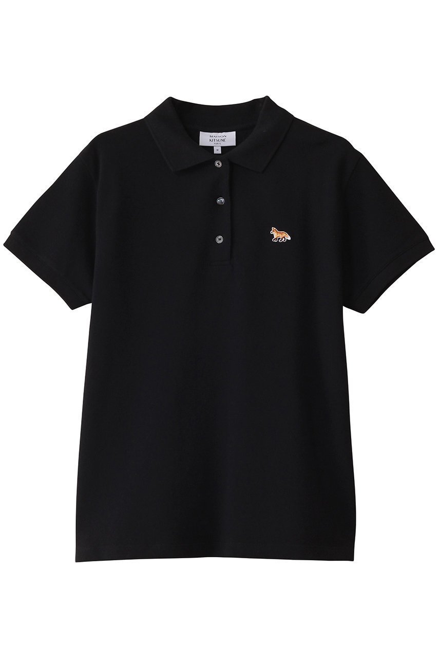 【メゾン キツネ/MAISON KITSUNE】のBABY FOX PATCH レギュラーポロ インテリア・キッズ・メンズ・レディースファッション・服の通販 founy(ファニー) 　ファッション　Fashion　レディースファッション　Fashion for Women　トップス・カットソー　Cut & Sew Tops　シャツ・ブラウス・オフィスカジュアル　Elegant Blouses & Button-Ups　ポロシャツ・きれいめカジュアル　Smart-Casual Polo Tops　スポーティ　Sporty, Casual Athletic　スラックス　Slacks, Dress Pants　デニム　Denim, Jeans Material　パッチ　Patch, Appliqué　フィット　Fit, Slim Fit　ボトム　Bottoms, Lower Wear　ポロシャツ　Polo Shirt, Collared Tee　レギュラー　Regular, Standard Fit　エレガント 上品　Elegant　ブラック|ID: prp329100004468885 ipo3291000000032843101