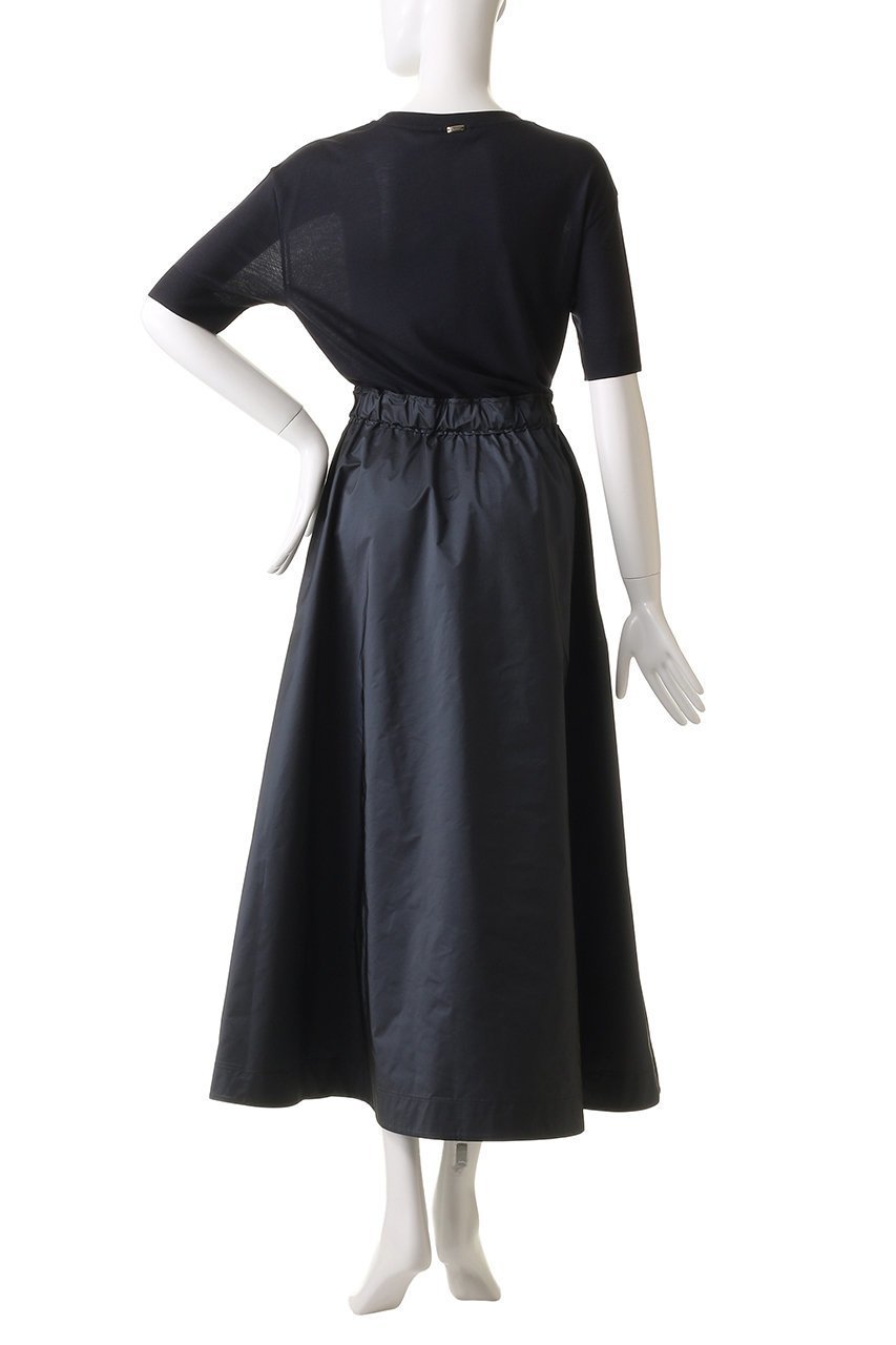 【ヘルノ/HERNO】のウエストマーク ハーフスリーブ コンビドレス 人気、トレンドファッション・服の通販 founy(ファニー) 　ファッション　Fashion　レディースファッション　Fashion for Women　ワンピース　Dresses　フォーマル・パーティードレス・結婚式用ドレス　Elegant & Casual Dresses　チュニック　Tunic Tops & Dresses　コンビ　Combo, Combination Style　スリーブ　Sleeve, Long Sleeve / Short Sleeve　チュニック　Tunic, Long Top　ドレス　Dress, One-Piece　ハーフ　Half, Half-Length　ロング　Long, Long-Length　other-4|ID: prp329100004468889 ipo3291000000032864584