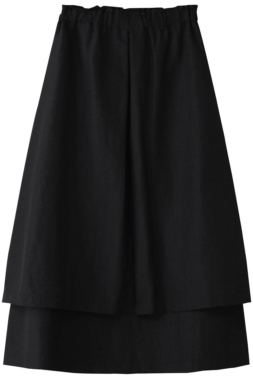 【ランバン オン ブルー/LANVIN en Bleu】のはっ水レイヤードスカート インテリア・キッズ・メンズ・レディースファッション・服の通販 founy(ファニー) 　ファッション　Fashion　レディースファッション　Fashion for Women　スカート　Skirts　ロングスカート　Long Skirts / Maxi & Midi Skirts　フェミニン　Feminine, Girly　ロング　Long, Long-Length　エレガント 上品　Elegant　ブラック|ID: prp329100004468904 ipo3291000000032824141