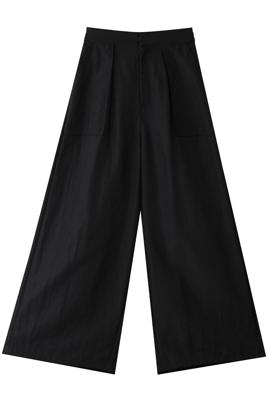 【ランバン オン ブルー/LANVIN en Bleu】のはっ水パラシュートパンツ インテリア・キッズ・メンズ・レディースファッション・服の通販 founy(ファニー) 　ファッション　Fashion　レディースファッション　Fashion for Women　パンツ　Pants & Trousers　おすすめ　Recommended / Our Picks　リボン　Ribbon, Bow　リラックス　Relax, Relaxed Fit　ワイド　Wide, Wide Fit　夏　Summer　春　Spring　S/S・春夏　SS, Spring/Summer, Warm Season　ブラック|ID: prp329100004468906 ipo3291000000032905394