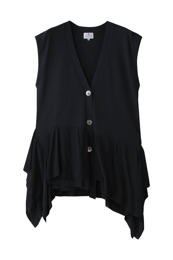 【ランバン オン ブルー/LANVIN en Bleu】のフリルヘムニットベスト インテリア・キッズ・メンズ・レディースファッション・服の通販 founy(ファニー) https://founy.com/ ファッション Fashion レディースファッション Fashion for Women トップス・カットソー Cut & Sew Tops ニット Knit Tops & Sweaters ベスト&ジレ / 重ね着スタイル Vests & Gilets カジュアルプルオーバー・ニットトップス Pullovers & Knit Tops / Casual Pullovers アシンメトリー Asymmetrical Style シンプル Simple, Minimal フロント Front, Front Design ベスト Vest, Waistcoat 夏 Summer 春 Spring S/S・春夏 SS, Spring/Summer, Warm Season |ID: prp329100004468911 ipo3291000000034825869