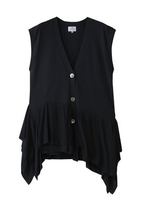 【ランバン オン ブルー/LANVIN en Bleu】 フリルヘムニットベスト人気、トレンドファッション・服の通販 founy(ファニー) ファッション Fashion レディースファッション Fashion for Women トップス・カットソー Cut & Sew Tops ニット Knit Tops & Sweaters ベスト&ジレ / 重ね着スタイル Vests & Gilets カジュアルプルオーバー・ニットトップス Pullovers & Knit Tops / Casual Pullovers アシンメトリー Asymmetrical Style シンプル Simple, Minimal フロント Front, Front Design ベスト Vest, Waistcoat 夏 Summer 春 Spring S/S・春夏 SS, Spring/Summer, Warm Season |ID:prp329100004468911