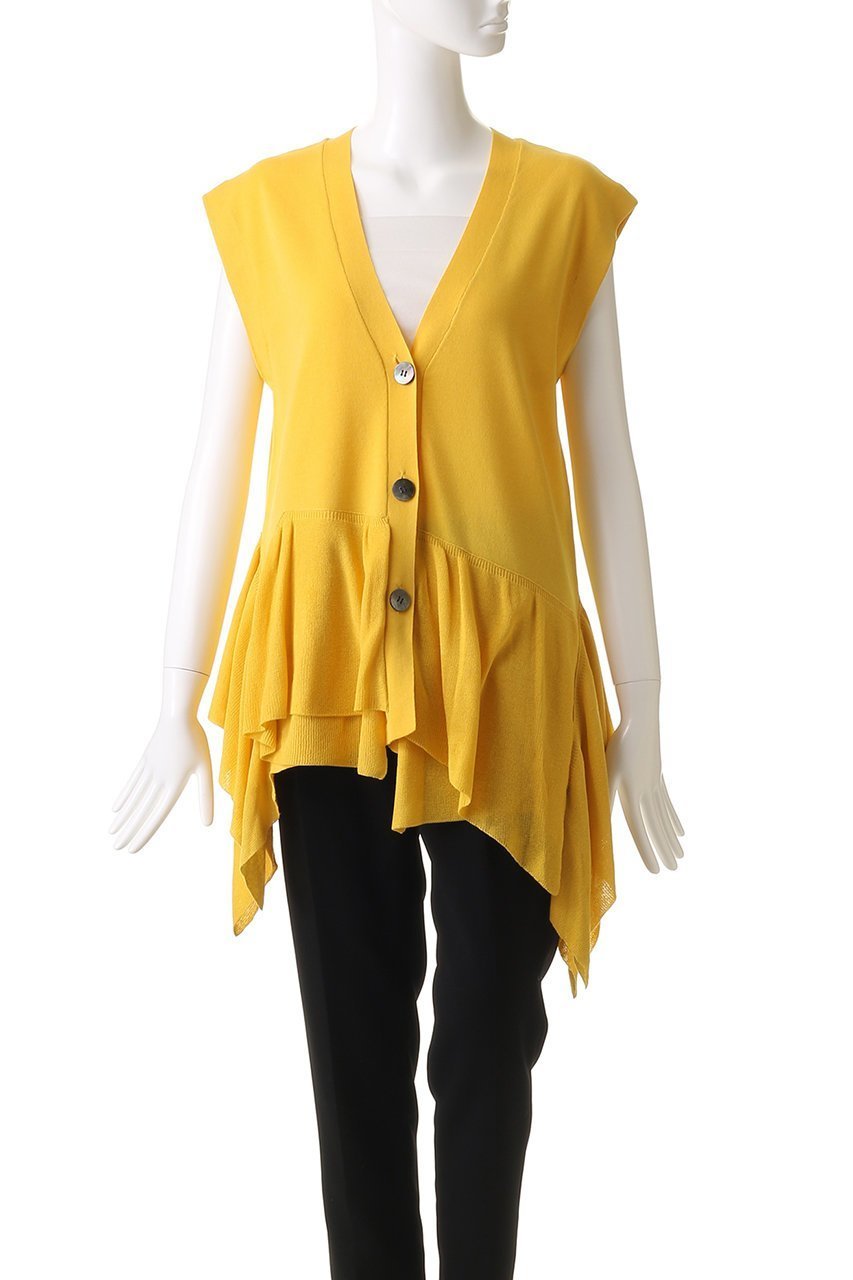 【ランバン オン ブルー/LANVIN en Bleu】のフリルヘムニットベスト 人気、トレンドファッション・服の通販 founy(ファニー) ファッション Fashion レディースファッション Fashion for Women トップス・カットソー Cut & Sew Tops ニット Knit Tops & Sweaters ベスト&ジレ / 重ね着スタイル Vests & Gilets カジュアルプルオーバー・ニットトップス Pullovers & Knit Tops / Casual Pullovers アシンメトリー Asymmetrical Style シンプル Simple, Minimal フロント Front, Front Design ベスト Vest, Waistcoat 夏 Summer 春 Spring S/S・春夏 SS, Spring/Summer, Warm Season other-2|ID: prp329100004468911 ipo3291000000034825872