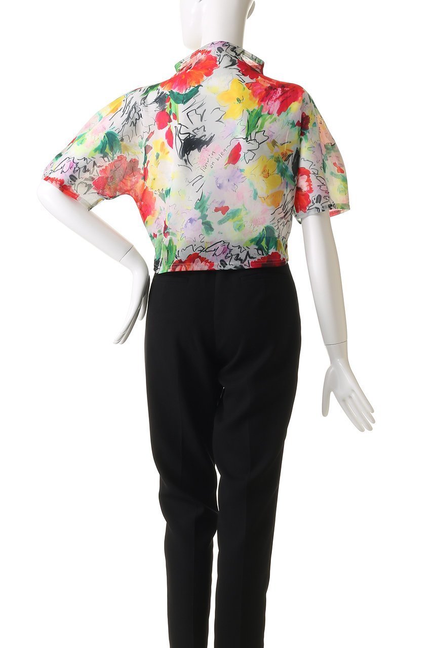 【ランバン オン ブルー/LANVIN en Bleu】のfleur de fleur カットソー 人気、トレンドファッション・服の通販 founy(ファニー) 　ファッション　Fashion　レディースファッション　Fashion for Women　トップス・カットソー　Cut & Sew Tops　シャツ・ブラウス・オフィスカジュアル　Elegant Blouses & Button-Ups　ロングTシャツ・Tシャツ　Longline T-Shirts & Tees　カットソー・ベーシックTシャツ　Cut-and-Sewn Tops / Stretch Tees & Basics　カットソー　Cut and Sewn Top　コンパクト　Compact, Small Size　ショート　Short, Short Length　シンプル　Simple, Minimal　スタンド　Stand Collar, Upright Stand　スリーブ　Sleeve, Long Sleeve / Short Sleeve　エレガント 上品　Elegant　other-4|ID: prp329100004468912 ipo3291000000032806696