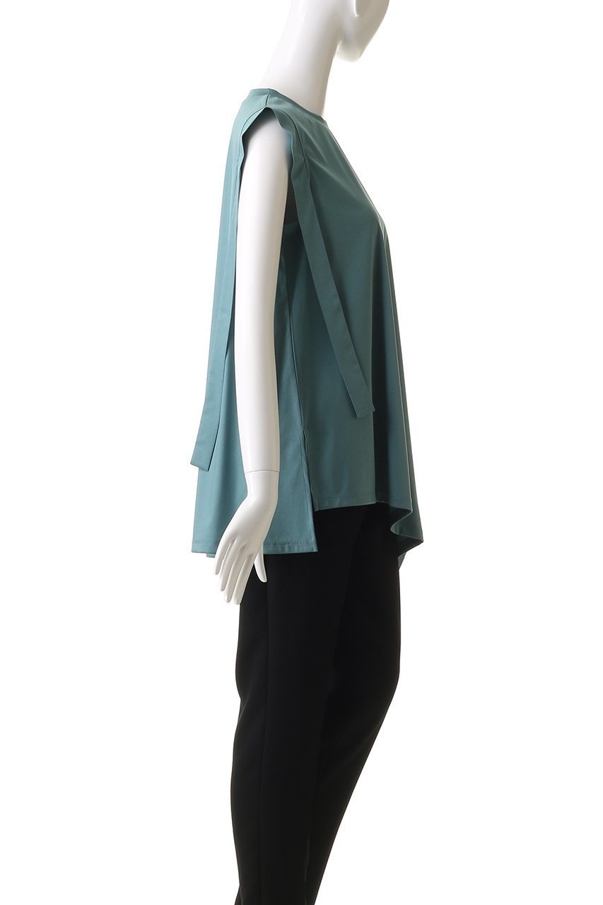 【ランバン オン ブルー/LANVIN en Bleu】のアシンメノースリーブカットソー 人気、トレンドファッション・服の通販 founy(ファニー) 　ファッション　Fashion　レディースファッション　Fashion for Women　トップス・カットソー　Cut & Sew Tops　キャミソール&ノースリーブ　Camisoles & Sleeveless Tops　シャツ・ブラウス・オフィスカジュアル　Elegant Blouses & Button-Ups　ロングTシャツ・Tシャツ　Longline T-Shirts & Tees　カットソー・ベーシックTシャツ　Cut-and-Sewn Tops / Stretch Tees & Basics　キャミソール　Camisole, Spaghetti Strap Top　タンク　Tank Top, Sleeveless Top　ノースリーブ　Sleeveless, No-Sleeve　ボトム　Bottoms, Lower Wear　エレガント 上品　Elegant　夏　Summer　春　Spring　S/S・春夏　SS, Spring/Summer, Warm Season　other-3|ID: prp329100004468913 ipo3291000000032806703