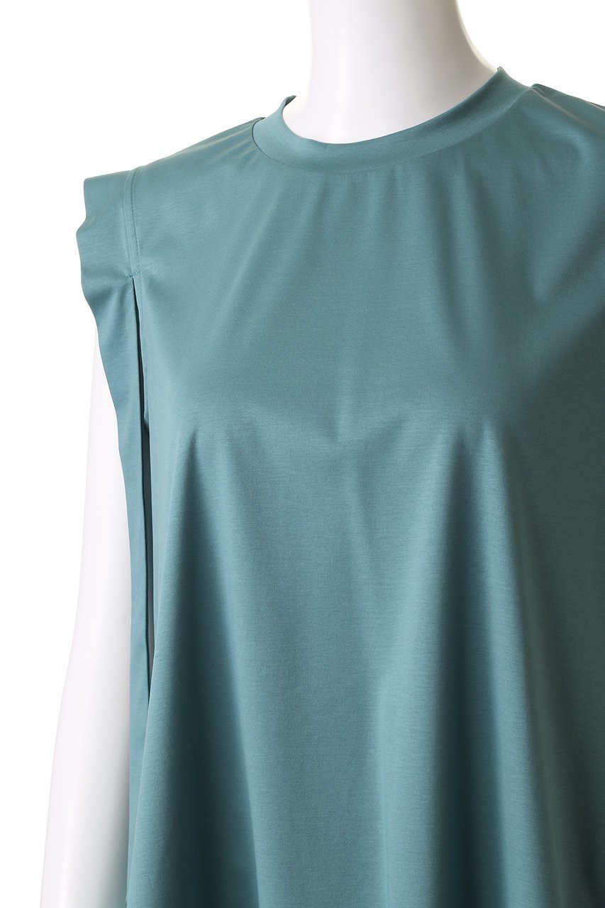 【ランバン オン ブルー/LANVIN en Bleu】のアシンメノースリーブカットソー 人気、トレンドファッション・服の通販 founy(ファニー) 　ファッション　Fashion　レディースファッション　Fashion for Women　トップス・カットソー　Cut & Sew Tops　キャミソール&ノースリーブ　Camisoles & Sleeveless Tops　シャツ・ブラウス・オフィスカジュアル　Elegant Blouses & Button-Ups　ロングTシャツ・Tシャツ　Longline T-Shirts & Tees　カットソー・ベーシックTシャツ　Cut-and-Sewn Tops / Stretch Tees & Basics　キャミソール　Camisole, Spaghetti Strap Top　タンク　Tank Top, Sleeveless Top　ノースリーブ　Sleeveless, No-Sleeve　ボトム　Bottoms, Lower Wear　エレガント 上品　Elegant　夏　Summer　春　Spring　S/S・春夏　SS, Spring/Summer, Warm Season　other-5|ID: prp329100004468913 ipo3291000000032806705