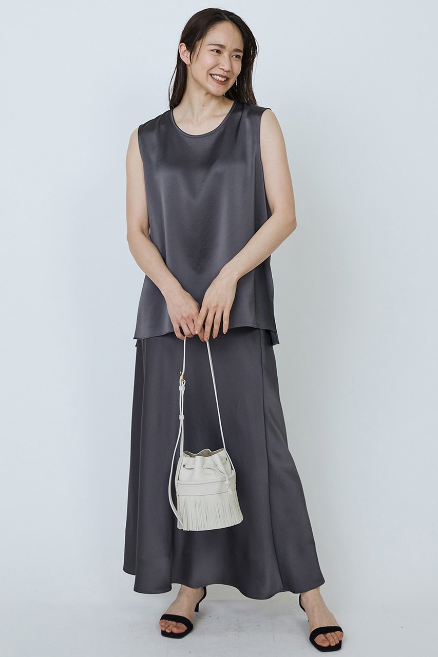 【プルミエ アロンディスモン/1er Arrondissement】のサテンマーメイドスカート 人気、トレンドファッション・服の通販 founy(ファニー) 　ファッション　Fashion　レディースファッション　Fashion for Women　スカート　Skirts　ロングスカート　Long Skirts / Maxi & Midi Skirts　サテン　Satin, Glossy Fabric　バイアス　Bias, Diagonal Cut　バランス　Balance, Style Balance　フィット　Fit, Slim Fit　ロング　Long, Long-Length　ワッシャー　Washer, Crinkled Finish　エレガント 上品　Elegant　other-2|ID: prp329100004468916 ipo3291000000035344922