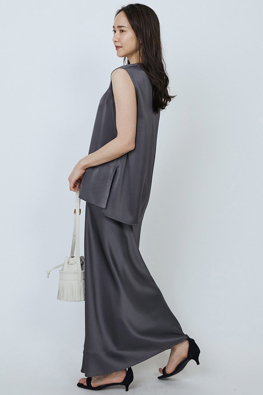 【プルミエ アロンディスモン/1er Arrondissement】のサテンマーメイドスカート 人気、トレンドファッション・服の通販 founy(ファニー) 　ファッション　Fashion　レディースファッション　Fashion for Women　スカート　Skirts　ロングスカート　Long Skirts / Maxi & Midi Skirts　サテン　Satin, Glossy Fabric　バイアス　Bias, Diagonal Cut　バランス　Balance, Style Balance　フィット　Fit, Slim Fit　ロング　Long, Long-Length　ワッシャー　Washer, Crinkled Finish　エレガント 上品　Elegant　other-3|ID: prp329100004468916 ipo3291000000035344923