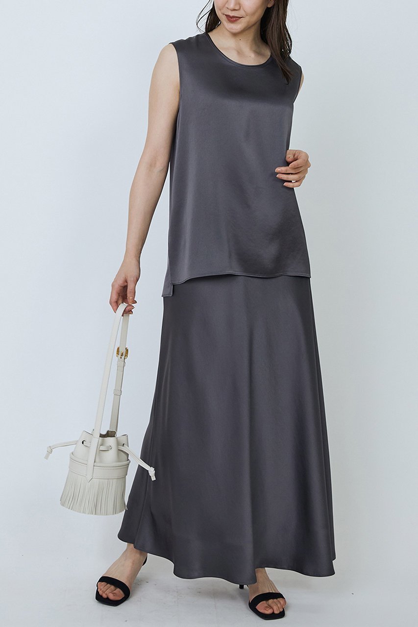 【プルミエ アロンディスモン/1er Arrondissement】のサテンマーメイドスカート 人気、トレンドファッション・服の通販 founy(ファニー) 　ファッション　Fashion　レディースファッション　Fashion for Women　スカート　Skirts　ロングスカート　Long Skirts / Maxi & Midi Skirts　サテン　Satin, Glossy Fabric　バイアス　Bias, Diagonal Cut　バランス　Balance, Style Balance　フィット　Fit, Slim Fit　ロング　Long, Long-Length　ワッシャー　Washer, Crinkled Finish　エレガント 上品　Elegant　other-4|ID: prp329100004468916 ipo3291000000035344924