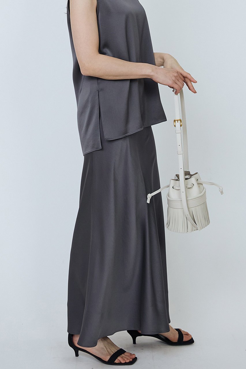 【プルミエ アロンディスモン/1er Arrondissement】のサテンマーメイドスカート 人気、トレンドファッション・服の通販 founy(ファニー) 　ファッション　Fashion　レディースファッション　Fashion for Women　スカート　Skirts　ロングスカート　Long Skirts / Maxi & Midi Skirts　サテン　Satin, Glossy Fabric　バイアス　Bias, Diagonal Cut　バランス　Balance, Style Balance　フィット　Fit, Slim Fit　ロング　Long, Long-Length　ワッシャー　Washer, Crinkled Finish　エレガント 上品　Elegant　other-5|ID: prp329100004468916 ipo3291000000035344925