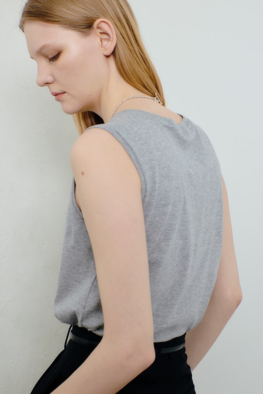 【アルアバイル/allureville】のサイドロゴノースリーブTシャツ 人気、トレンドファッション・服の通販 founy(ファニー) 　ファッション　Fashion　レディースファッション　Fashion for Women　トップス・カットソー　Cut & Sew Tops　キャミソール&ノースリーブ　Camisoles & Sleeveless Tops　シャツ・ブラウス・オフィスカジュアル　Elegant Blouses & Button-Ups　ロングTシャツ・Tシャツ　Longline T-Shirts & Tees　カットソー・ベーシックTシャツ　Cut-and-Sewn Tops / Stretch Tees & Basics　キャミソール　Camisole, Spaghetti Strap Top　シンプル　Simple, Minimal　タンク　Tank Top, Sleeveless Top　ノースリーブ　Sleeveless, No-Sleeve　ボトム　Bottoms, Lower Wear　other-7|ID: prp329100004468925 ipo3291000000032706909
