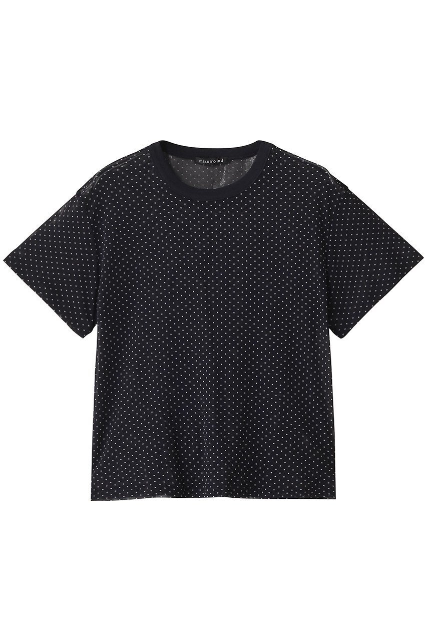 【ミズイロ インド/mizuiro ind】のmesh dot c/neck T Tシャツ インテリア・キッズ・メンズ・レディースファッション・服の通販 founy(ファニー) 　ファッション　Fashion　レディースファッション　Fashion for Women　トップス・カットソー　Cut & Sew Tops　シャツ・ブラウス・オフィスカジュアル　Elegant Blouses & Button-Ups　ロングTシャツ・Tシャツ　Longline T-Shirts & Tees　カットソー・ベーシックTシャツ　Cut-and-Sewn Tops / Stretch Tees & Basics　インナー　Innerwear　シアー　Sheer, See-Through　ショート　Short, Short Length　シンプル　Simple, Minimal　スリーブ　Sleeve, Long Sleeve / Short Sleeve　ドット　Polka Dot, Dot Pattern　メッシュ　Mesh, Net Fabric　夏　Summer　春　Spring　S/S・春夏　SS, Spring/Summer, Warm Season　navy|ID: prp329100004468929 ipo3291000000032648731