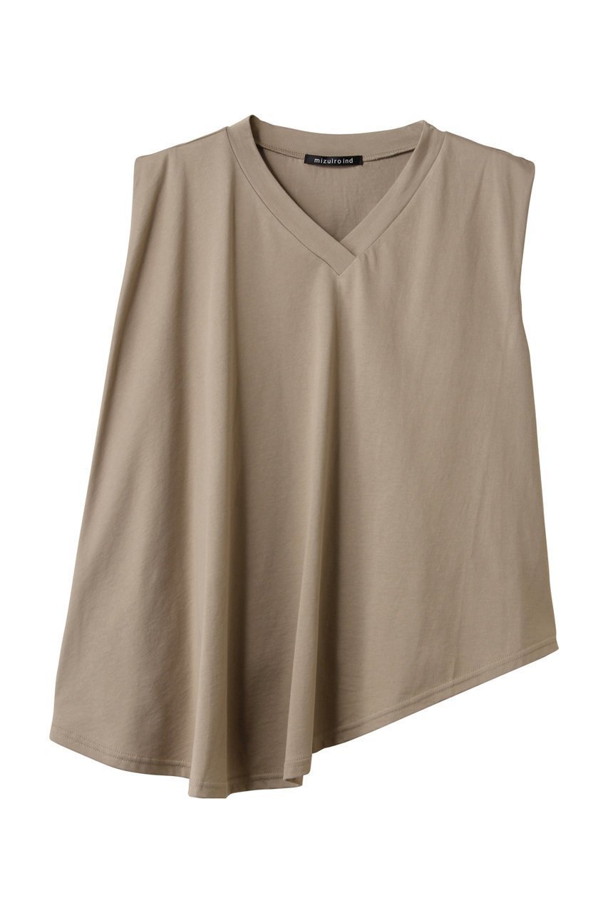 【ミズイロ インド/mizuiro ind】のV neck asymmetry N/S P/O プルオーバー 人気、トレンドファッション・服の通販 founy(ファニー) 　ファッション　Fashion　レディースファッション　Fashion for Women　トップス・カットソー　Cut & Sew Tops　キャミソール&ノースリーブ　Camisoles & Sleeveless Tops　シャツ・ブラウス・オフィスカジュアル　Elegant Blouses & Button-Ups　カジュアルプルオーバー・ニットトップス　Pullovers & Knit Tops / Casual Pullovers　アシンメトリー　Asymmetrical Style　デコルテ　Décolleté, Neckline　ノースリーブ　Sleeveless, No-Sleeve　 other-1|ID: prp329100004468930 ipo3291000000032906312