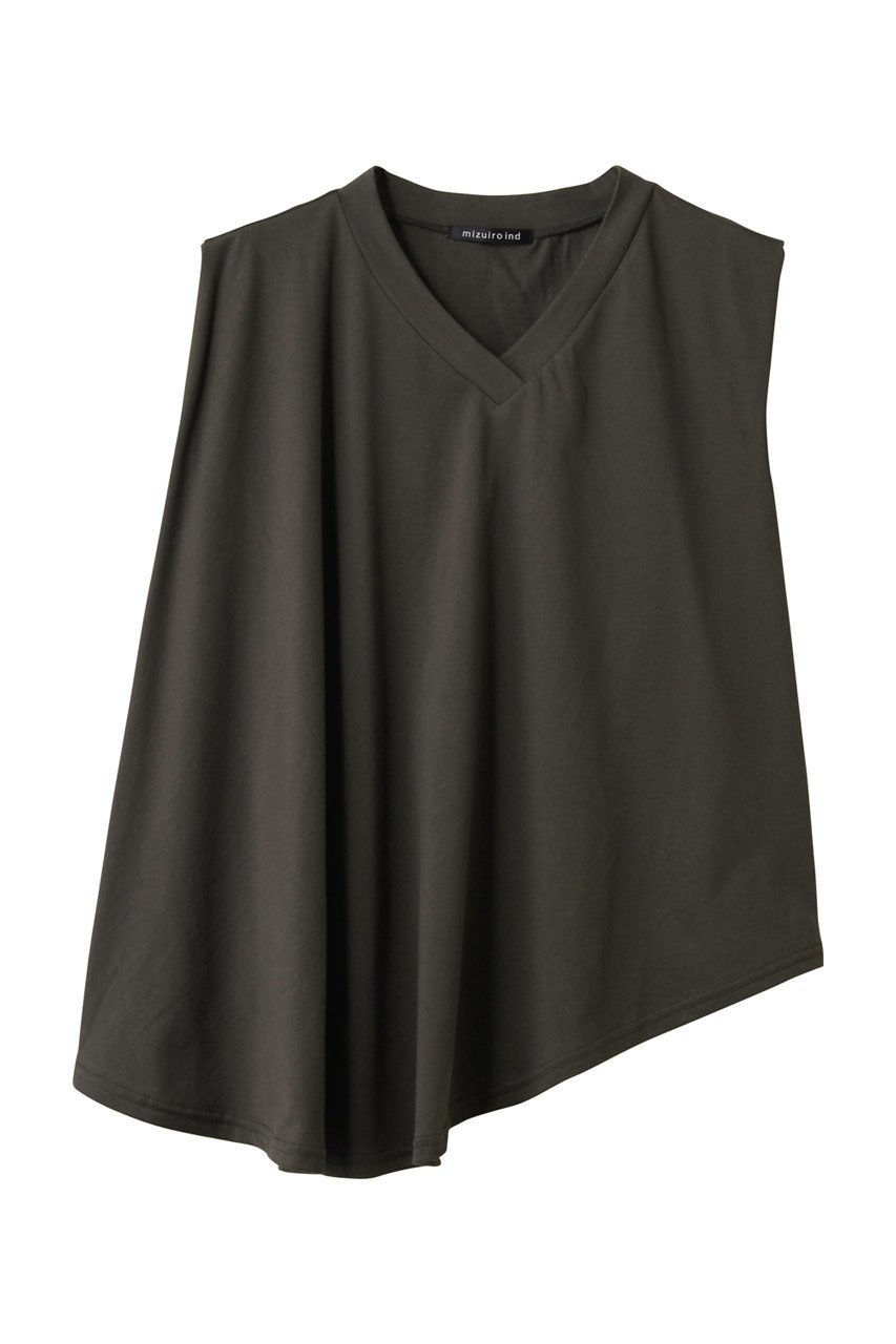 【ミズイロ インド/mizuiro ind】のV neck asymmetry N/S P/O プルオーバー インテリア・キッズ・メンズ・レディースファッション・服の通販 founy(ファニー) 　ファッション　Fashion　レディースファッション　Fashion for Women　トップス・カットソー　Cut & Sew Tops　キャミソール&ノースリーブ　Camisoles & Sleeveless Tops　シャツ・ブラウス・オフィスカジュアル　Elegant Blouses & Button-Ups　カジュアルプルオーバー・ニットトップス　Pullovers & Knit Tops / Casual Pullovers　アシンメトリー　Asymmetrical Style　デコルテ　Décolleté, Neckline　ノースリーブ　Sleeveless, No-Sleeve　c.gray|ID: prp329100004468930 ipo3291000000032906320