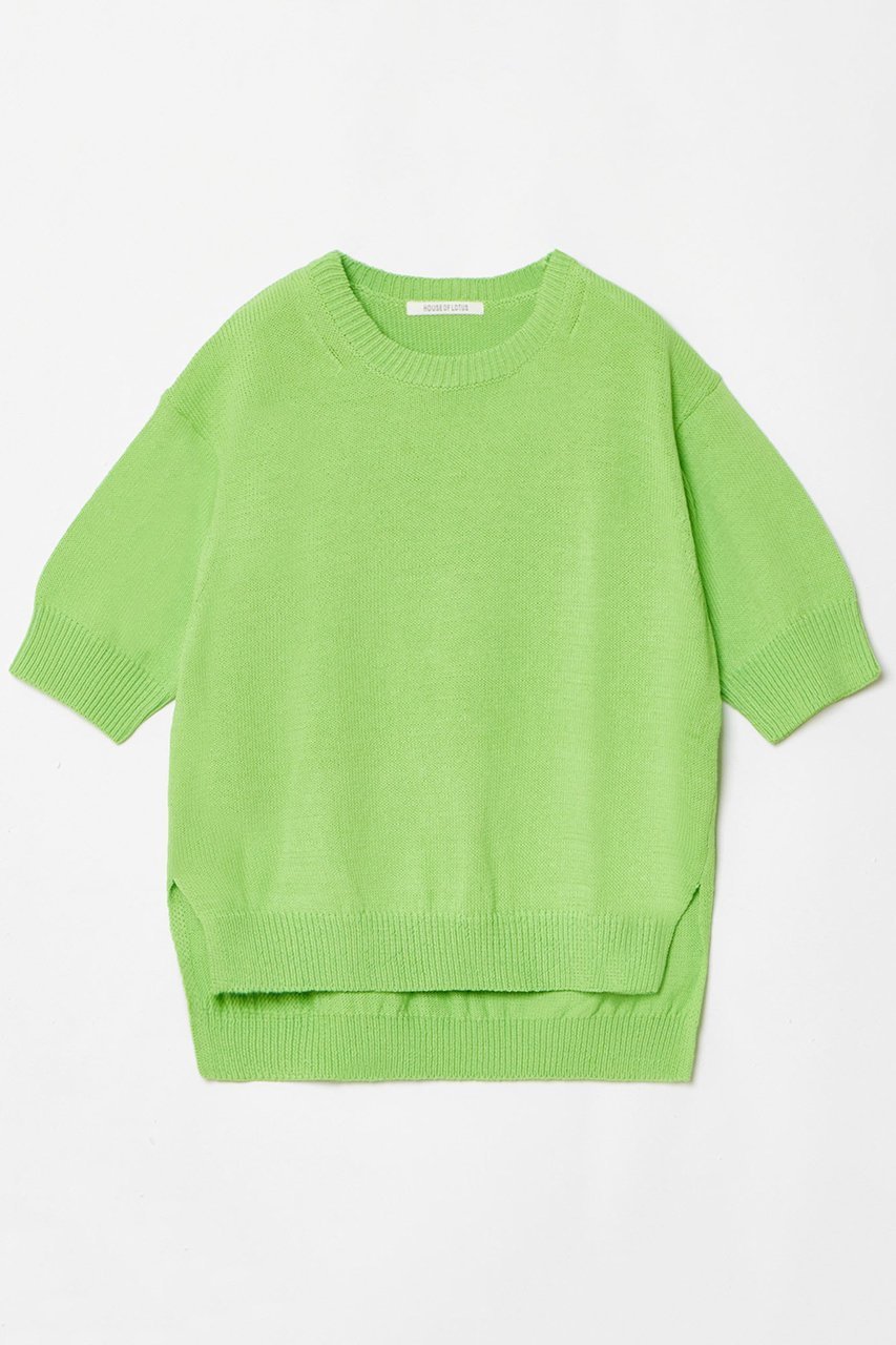 【ハウス オブ ロータス/HOUSE OF LOTUS】のクリアコットンクループルオーバー インテリア・キッズ・メンズ・レディースファッション・服の通販 founy(ファニー) 　ファッション　Fashion　レディースファッション　Fashion for Women　トップス・カットソー　Cut & Sew Tops　ニット　Knit Tops & Sweaters　カジュアルプルオーバー・ニットトップス　Pullovers & Knit Tops / Casual Pullovers　インナー　Innerwear　ジャケット　Jacket, Outerwear　バランス　Balance, Style Balance　エレガント 上品　Elegant　グリーン|ID: prp329100004468937 ipo3291000000032614985