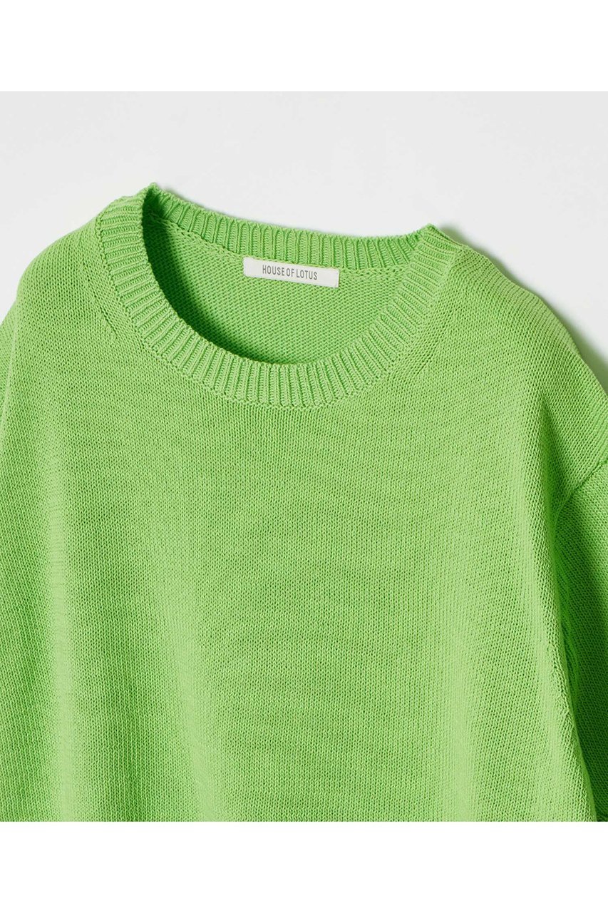 【ハウス オブ ロータス/HOUSE OF LOTUS】のクリアコットンクループルオーバー 人気、トレンドファッション・服の通販 founy(ファニー) 　ファッション　Fashion　レディースファッション　Fashion for Women　トップス・カットソー　Cut & Sew Tops　ニット　Knit Tops & Sweaters　カジュアルプルオーバー・ニットトップス　Pullovers & Knit Tops / Casual Pullovers　インナー　Innerwear　ジャケット　Jacket, Outerwear　バランス　Balance, Style Balance　エレガント 上品　Elegant　other-3|ID: prp329100004468937 ipo3291000000032614987